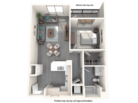 Vive Luxe Apartments A6 Floor Plan
